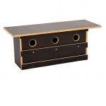 Premium Spatzen Nistkasten aus braunen Siebdruck